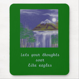 Snow Cap Night Mouse Pad