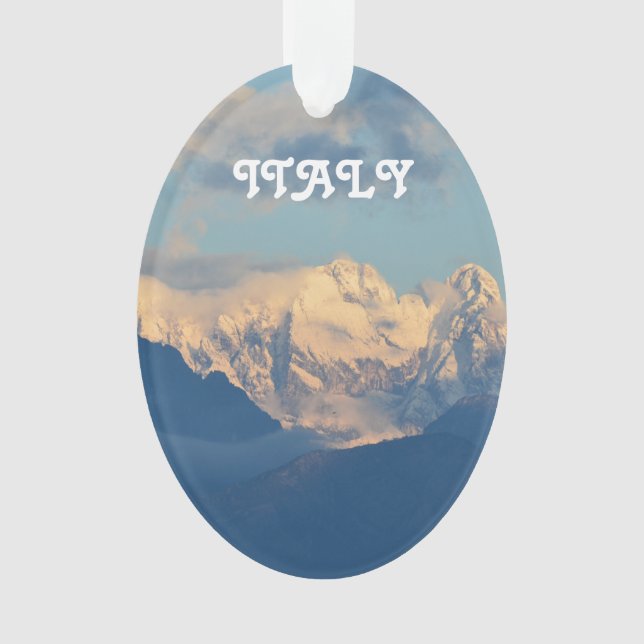 Snow Capped Dolomites Ornament (Front)