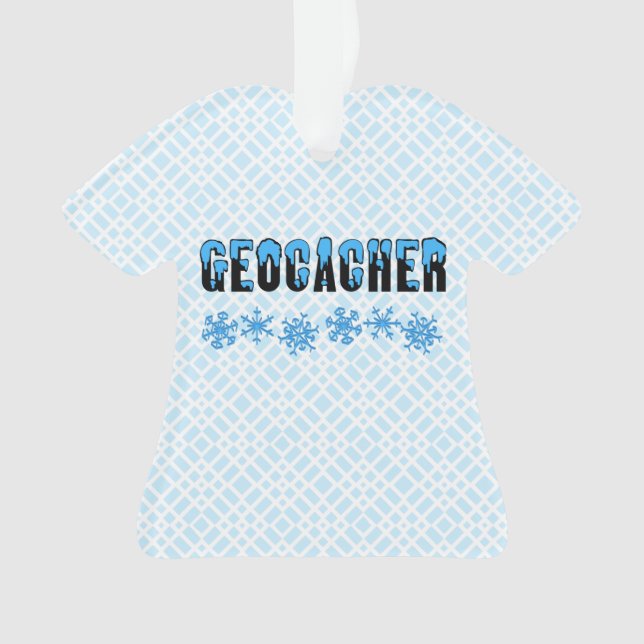 Snow Capped Geocacher Ornament (Front)