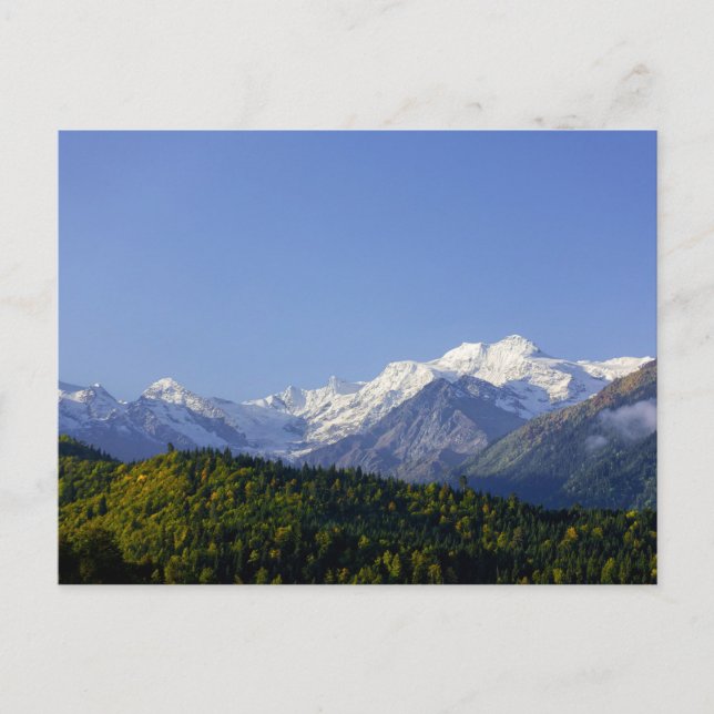 Snow capped Great Caucasus Mountains postcard (Front)