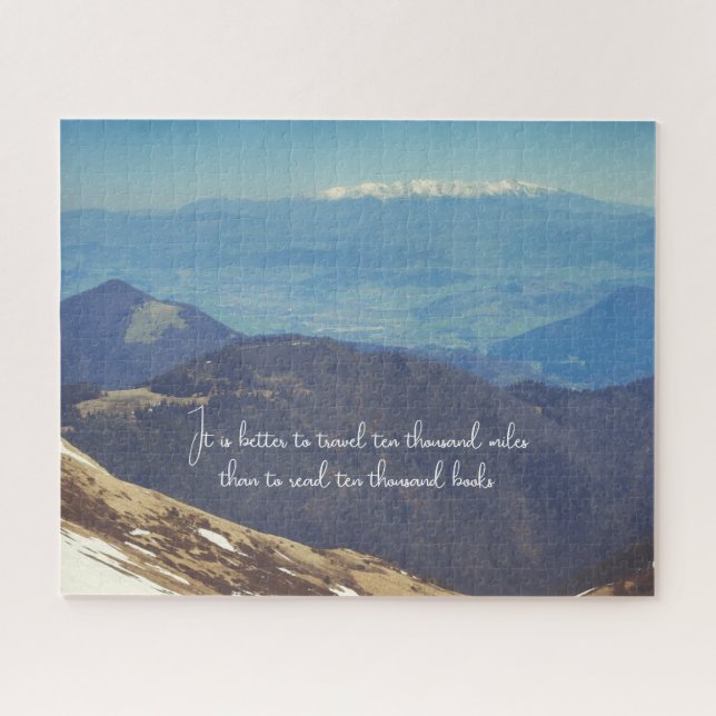 Snow-capped mountain peaks jigsaw puzzle (Horizontal)