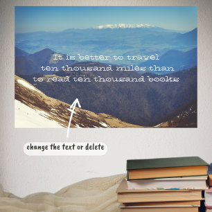 Snow-capped mountain peaks poster