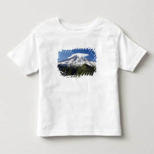Snow Capped Mountain with Blue Sky & Forest Toddler T-Shirt