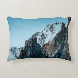 SNOW-CAPPED MOUNTAINS DURING DAYTIME DECORATIVE CUSHION