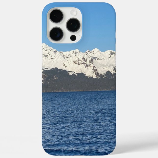 Snow-Capped Mountains & Ocean iPhone Case  (Back)