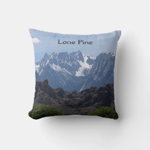 Snow capped mountains of Lone Pine Cushion