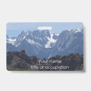 Snow capped mountains of Lone Pine ID Badge