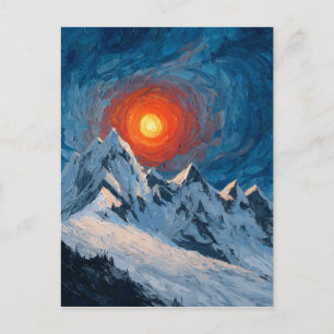 Snow Capped Mountains Postcard