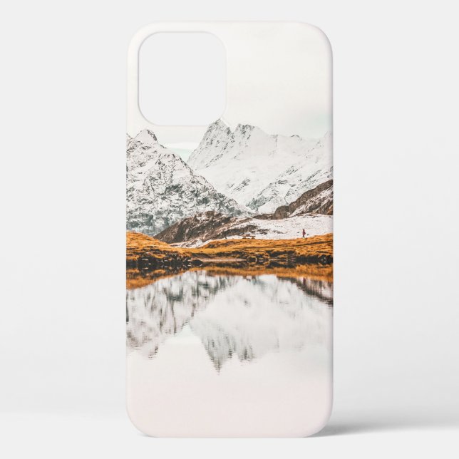 SNOW-CAPPED ROCKY MOUNTAIN UNDER CLOUDY SKY DURING Case-Mate iPhone CASE (Back)