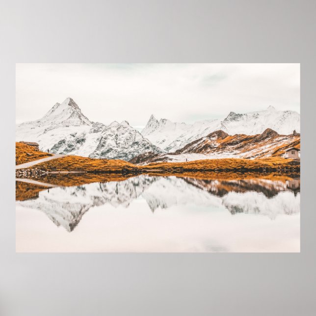 SNOW-CAPPED ROCKY MOUNTAIN UNDER CLOUDY SKY DURING POSTER (Front)