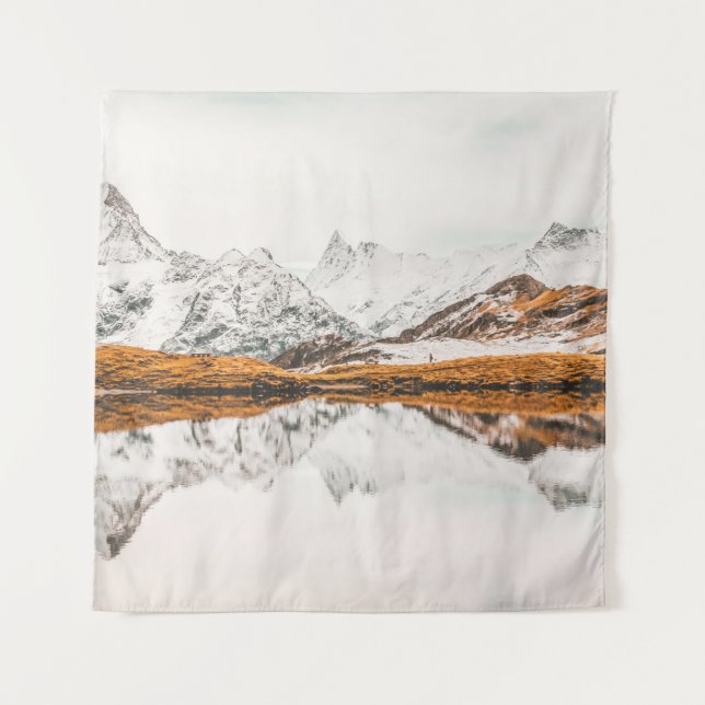 SNOW-CAPPED ROCKY MOUNTAIN UNDER CLOUDY SKY DURING TAPESTRY (Front)