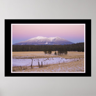 Snow Capped San Francisco Peaks at Sunset Poster