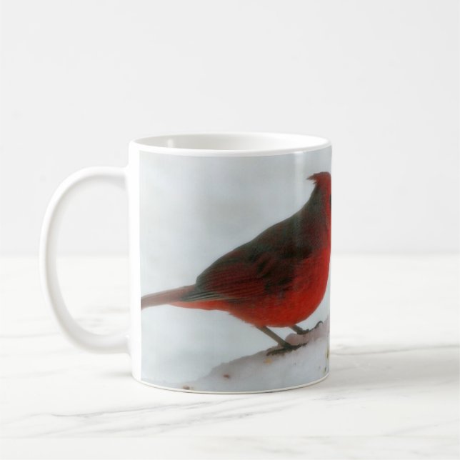 Snow Cardinal Mug (Left)