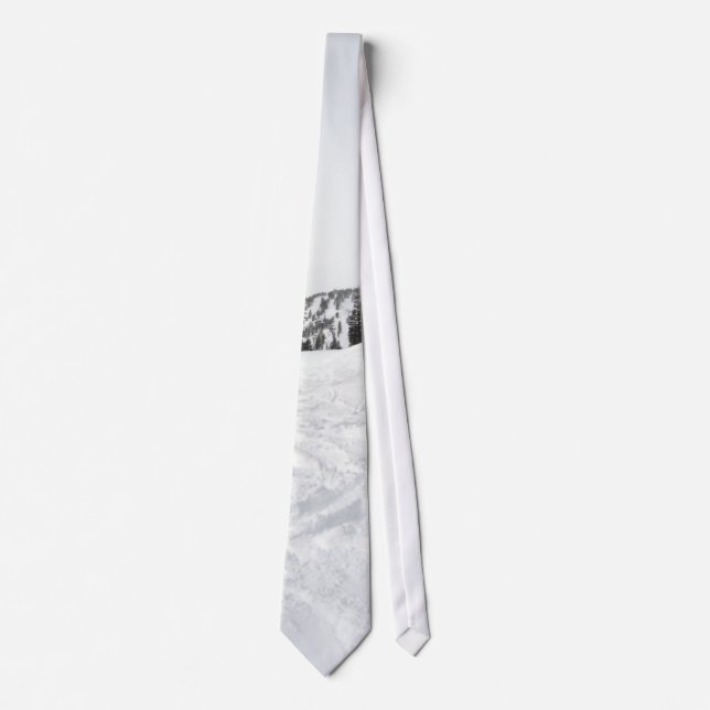 Snow Carving Ski Snowboard Tie (Front)