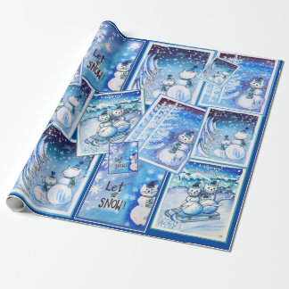 Snow Cats Wrapping Paper