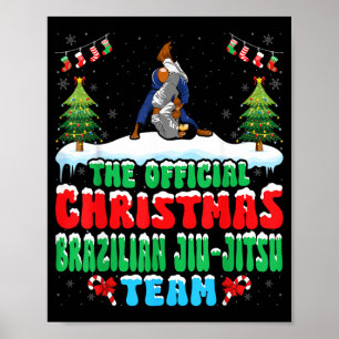 Snow Christmas Brazilian jiu-jitsu Martial Arts Poster