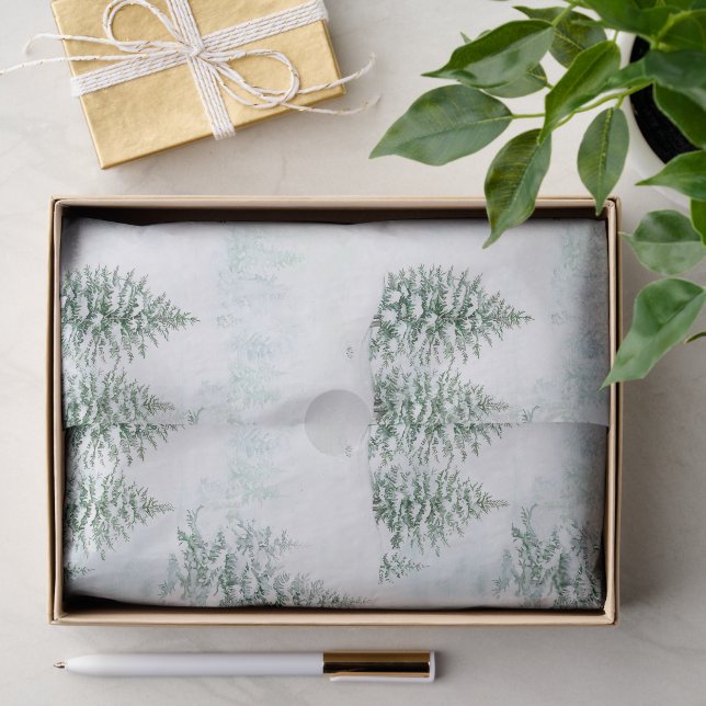 Snow Christmas Trees Winter   Tissue Paper (Gift)