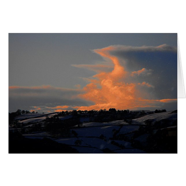 Snow Cloud over Newtown, Powys (Front Horizontal)