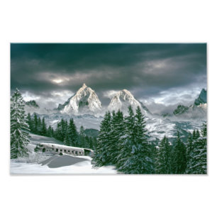 Snow Clouds in the Mountains Photo Print