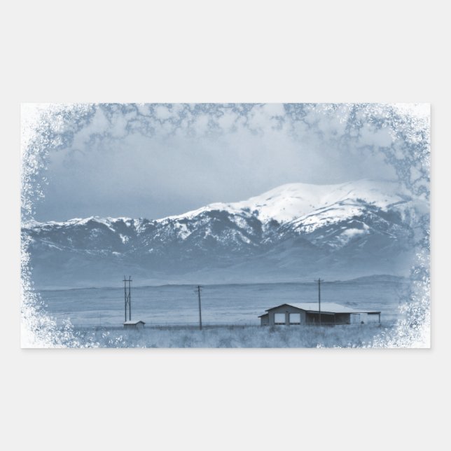 Snow coming in (Christmas) Rectangular Sticker (Front)