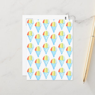 Snow Cone Shaved Ice Postcard