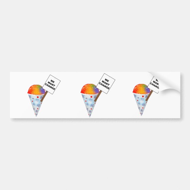 Snow Cones Bumper Sticker (Front)