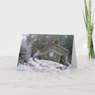Snow cottage Novy rok Holiday Card