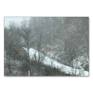 Snow Country Road Reading Flashcards for Adults Table Number