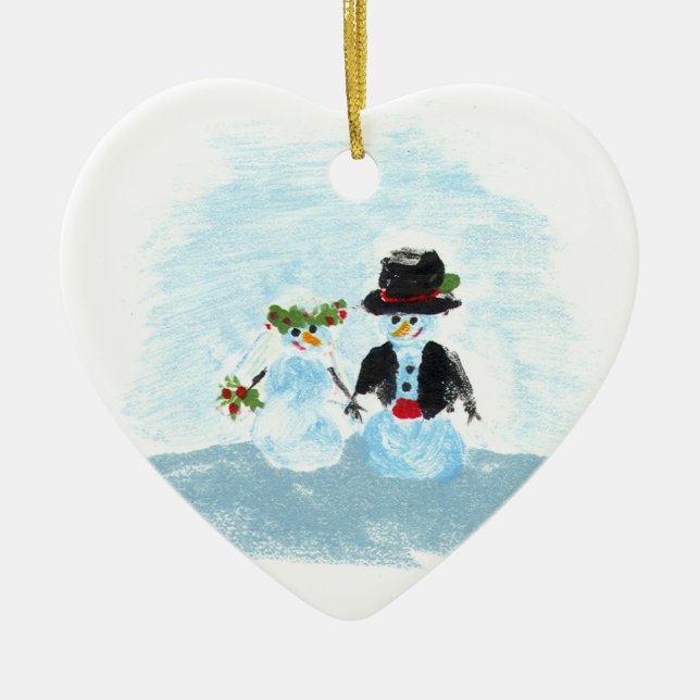 Snow Couple Ornament (Front)