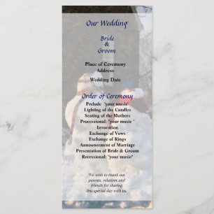 Snow Couple Wedding Program