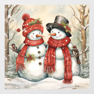 Snow Couple Window Cling