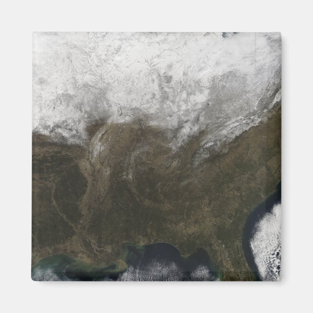 Snow cover over the United States Magnet (Front)