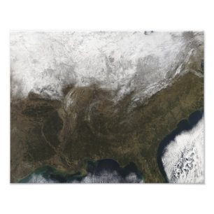 Snow cover over the United States Photo Print