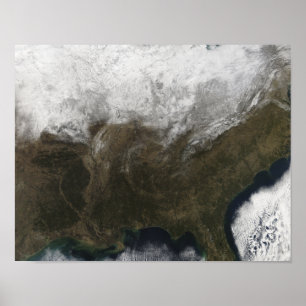 Snow cover over the United States Poster