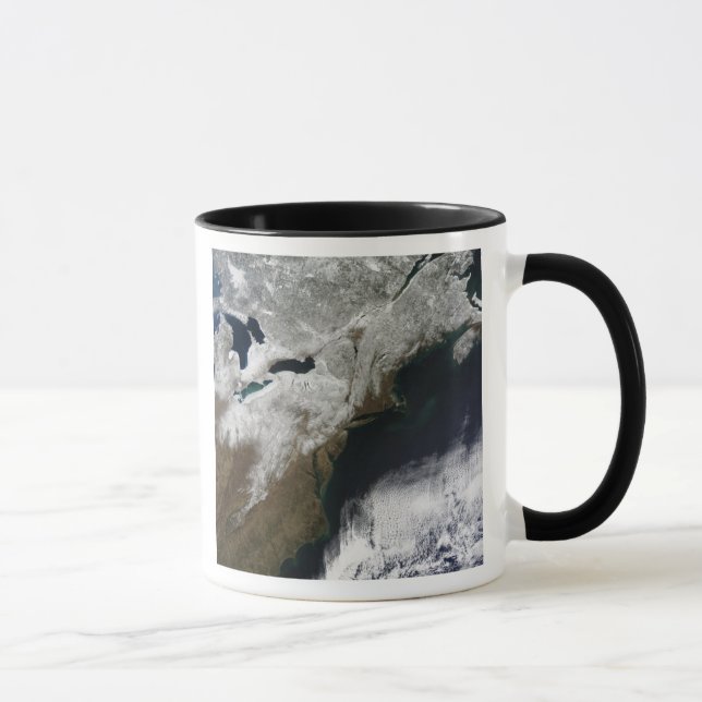 Snow cover stretching from Canada Mug (Right)