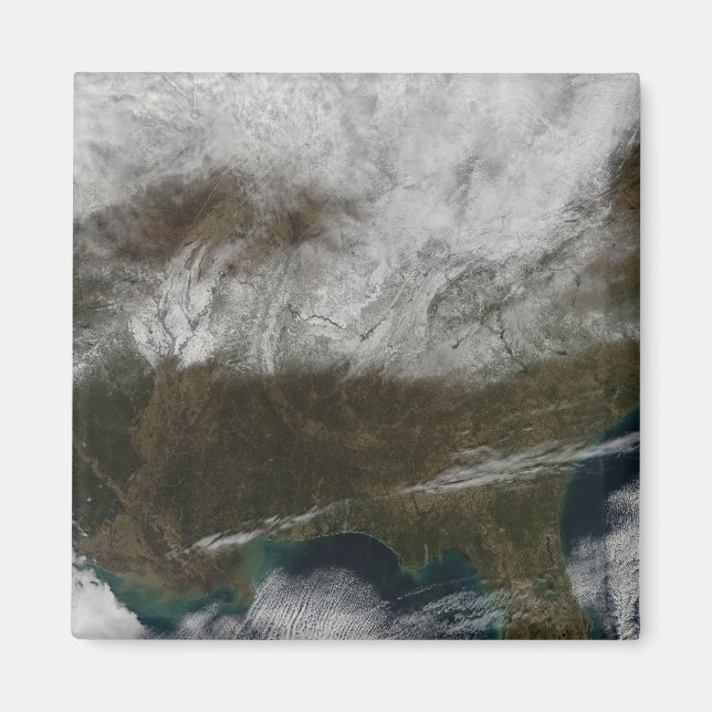 Snow cover stretching from northeastern Texas Magnet (Front)