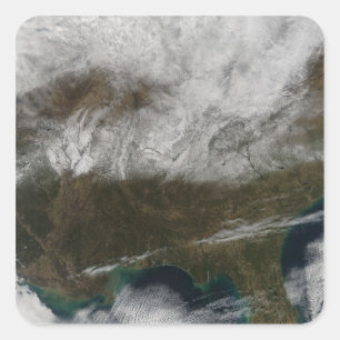 Snow cover stretching from northeastern Texas Square Sticker