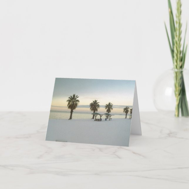 Snow-covered Bayfront card (Front)