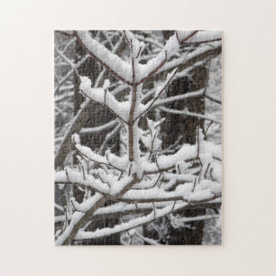 Snow-covered Branches Jigsaw Puzzle