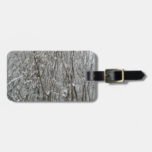 Snow Covered Branches Winter Abstract Luggage Tag