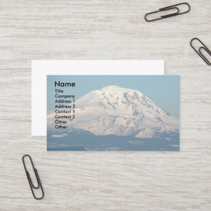 Snow Covered Cascade Mountain Peak Business Card