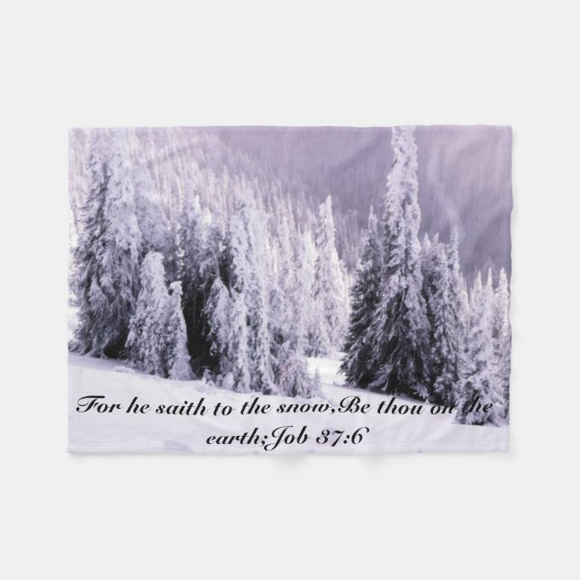 Snow covered fleece blanket (Front (Horizontal))