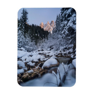 Snow-covered Geisler Mountain Range Magnet