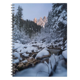 Snow-covered Geisler Mountain Range Notebook