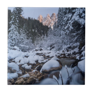 Snow-covered Geisler Mountain Range Tile