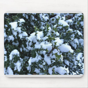 Snow-covered Holly Mouse Pad