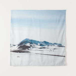 SNOW-COVERED LAND DURING DAY TIME TAPESTRY
