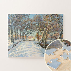 Snow Covered Landscape, Viggo Langer Jigsaw Puzzle