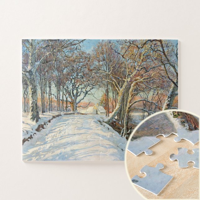 Snow Covered Landscape, Viggo Langer  Jigsaw Puzzle (Creator Uploaded)