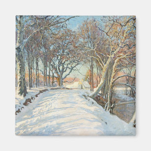 Snow Covered Landscape, Viggo Langer Magnet